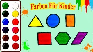 Glitzer Zeichnen Sie grundlegende Formen zum Malen für Kinde  Künstlerische Farben für Kinder [upl. by Oulman964]