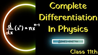 Differentiation In Physics  Differentiation Class 11 Physics  Class 11 Differentiation Physics [upl. by Ardnahs]