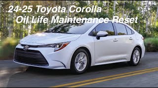 24 25 Toyota Corolla Maintenance Required Light Reset How To 2024 2025 [upl. by Switzer]