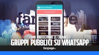 Come partecipare e creare ai gruppi pubblici su WhatsApp [upl. by Donetta]