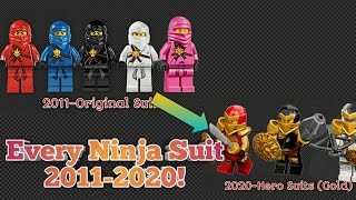 Every Ninjago Ninja Suit 20112020 [upl. by Akimahs]