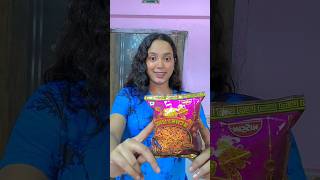 Trying Nissin Top Ramen Schezwan Noodles review shorts [upl. by Siclari341]