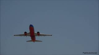 Southwest Airlines 737300 takeoff at San Diego International Airport SAN [upl. by Adnohsel667]