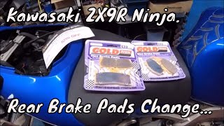 Replacing the rear pads on my Kawasaki ZX9R Ninja [upl. by Tigdirb64]