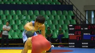 Freestyle wrestling  Korea defeats Mongolia [upl. by Martica]