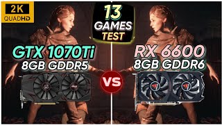 GTX 1070 Ti vs RX 6600  13 Games Tested  Which Is Powerful [upl. by Naloc960]