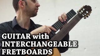 Microtonal Guitar Interchangeable Fretboard [upl. by Ikairik]