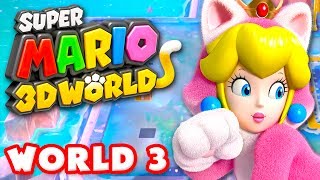 Super Mario 3D World  World 3 100 Nintendo Wii U Gameplay Walkthrough [upl. by Moreen591]