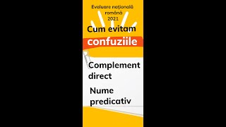 Nume predicativ sau complement direct Rationament Evaluare nationala 2021 romana [upl. by Elohcin935]