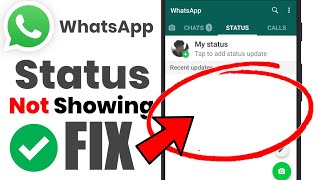 HOW TO FIX WhatsApp Status Not Showing Problem Solved  WhatsApp Status Not Showing for All Contacts [upl. by Luaped344]