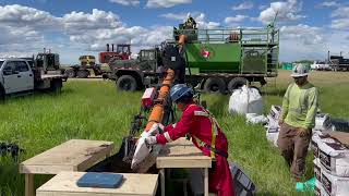 Ground loading Biotic Earth into a Hydroseeder [upl. by Koslo]