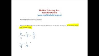 ASVAB Exam Word ProblemMultiplying Fractions [upl. by Gleich]