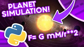 Planet Simulation In Python  Tutorial [upl. by Kampmeier334]