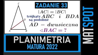 Planimetria  figury podobne  zadanie maturalne [upl. by Kerat]