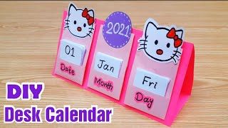 How to make New Year 2021 Desk Calendar  DIY Calendar  Handmade Desk Calendar  New Year Crafts [upl. by Evanthe]