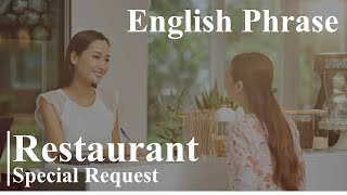 Useful Restaurant English Essential Phrases  Restaurant 5  Making Requests [upl. by Hseham]