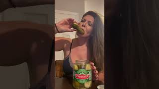 Pickle eating ASMR parody viral short shortvideo [upl. by Orabla]