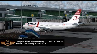 Prepar3D  AtaturkLTBA  Henri CoandaLROP  PMDG 738 NGX [upl. by Georgette]