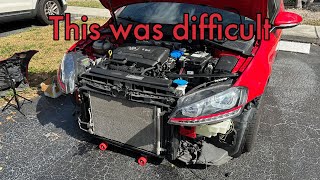 MK7 GTI intercooler INSTALL  The build continues [upl. by Rosalinde]