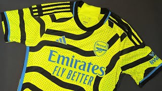 New Arsenal FC 2324 ADIDAS AWAY Kit Hands On Review [upl. by Winer426]