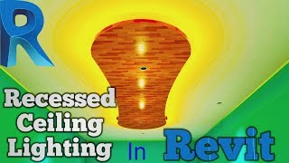 Recessed Ceiling lighting in revit [upl. by Nilat]