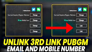 Easy Way to Unlink 3rd Link EmailPhone  PUBG Mobile [upl. by Vassili]