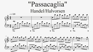 quotPassacagliaquot – HandelHalvorsen piano sheet music [upl. by Annabelle]