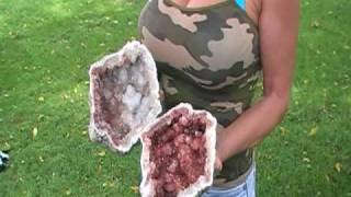 Huge Rare Red Quartz Geode from Missouri [upl. by Soinotna]