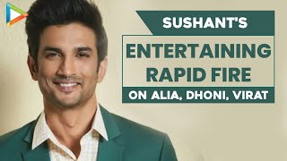 Sushant Singhs BLAZING Rapid Fire On Virat Kohli  Alia Bhatt  Mahendra Singh Dhoni [upl. by Anna762]