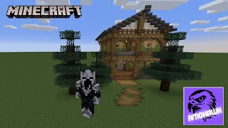 Minecraft Spruce house tutorial [upl. by Ruder]