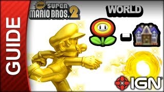 New Super Mario Bros 2  Star Coin Guide  World FlowerHaunted House  Walkthrough [upl. by Nasas]