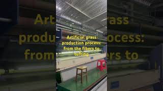 Artificial grass production process from fibers to tufting process [upl. by Ellingston]