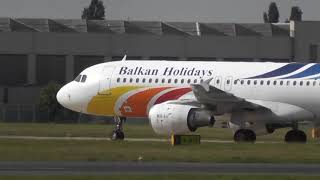 RYANAIR B738800 amp BALKAN HOLIDAYS A320  DONCASTER AIRPORT UK [upl. by Anawit201]