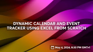 DYNAMIC CALENDAR AND EVENT TRACKER USING EXCEL FROM SCRATCH [upl. by Hyatt]