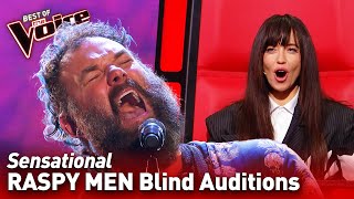 Raspy Voiced Men Blind Auditions on The Voice  Top 10 [upl. by Godewyn]