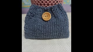 Idea regalo super originale che tutti possono realizzare🎁Mini pochette da borsetta ai ferri facile🧶 [upl. by Sredna]