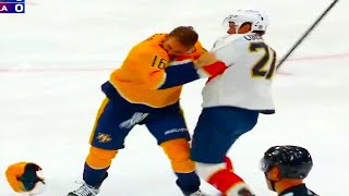 Nick Cousins Jason Zucker Fight FULL CLIP Panthers vs Predators  NHL Highlights [upl. by Casady]