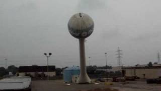 Chrysler Center Line water tower falling complete with sound [upl. by Ramoj579]