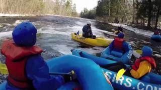 Whitewater Rafting Kosirs Rapid Rafts Peshtigo River 2014 [upl. by Eirahcaz187]