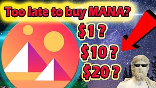 IS IT TOO LATE TO BUY DECENTRALAND MANA CRYPTO Top Crypto For 2022 [upl. by Hamforrd]