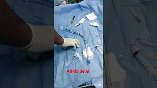 Double lumen endotracheal tube insertion aiims aiimsdelhi intubation hospital [upl. by Llednik211]