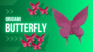 Fluttery Origami Butterfly Easy amp Beautiful  model 1 [upl. by Greyson303]