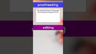 Proofreading vs Editing  Whats the Difference proofreading academicwriting [upl. by Ytissac64]