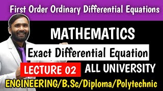 Differential Equation of First Order and First DegreeLecture 2MathematicsEngineeringBScDiploma [upl. by Burger]