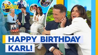 Today hosts surprise Karl Stefanovic on his 50th birthday  Today Show Australia [upl. by Yartnod]