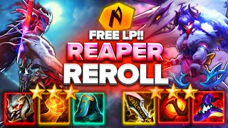 FREE WIN REAPER YONE REROLL COMP  Teamfight Tactics Set 11 PBE [upl. by Tybi]