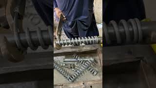 Skilled Hands Spring Production on Lathe in Pakistan LatheWork Artisan Metalwork LocalTalent [upl. by Einnad]