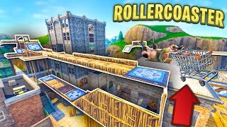 BUILDING AN EPIC ROLLERCOASTER in TILTED TOWERS in Fortnite [upl. by Nelloc]