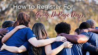 How to Register for Giving DuPage Days [upl. by Solim]