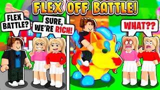 FLEX OFF BATTLE NOOB WITH A MEGA NEON GUARDIAN LION Roblox Adopt Me [upl. by Tnilf]